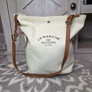 Canvas Cross Body Tote Bag